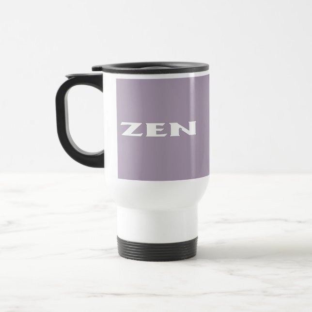 Tasse de voyage gris blanc zen (Gauche)