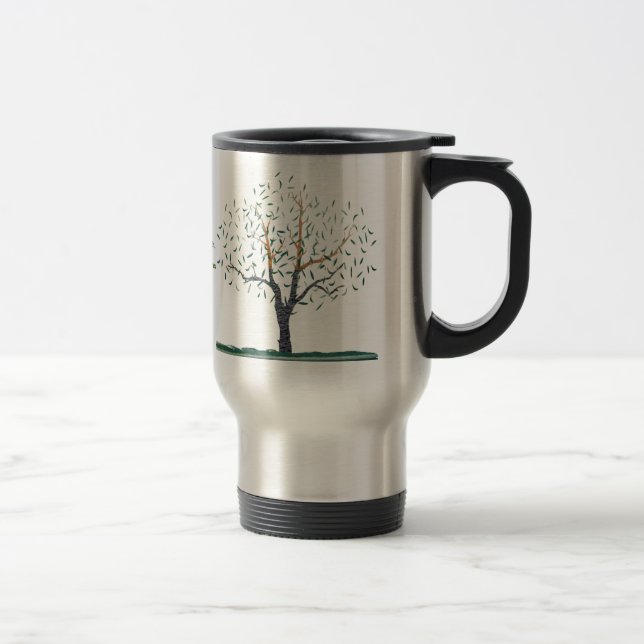 Tasse de voyage - image Recyclée d'arbre d'art (Droit)