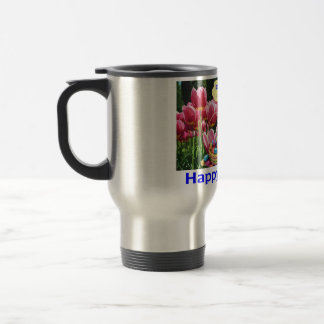 tasse de voyage inoxydable. Joyeux Pâques. alpaga/