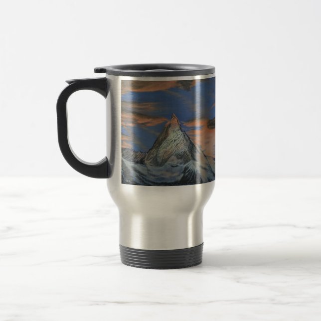 Tasse de voyage - "Le Matterhorn au coucher du sol (Gauche)