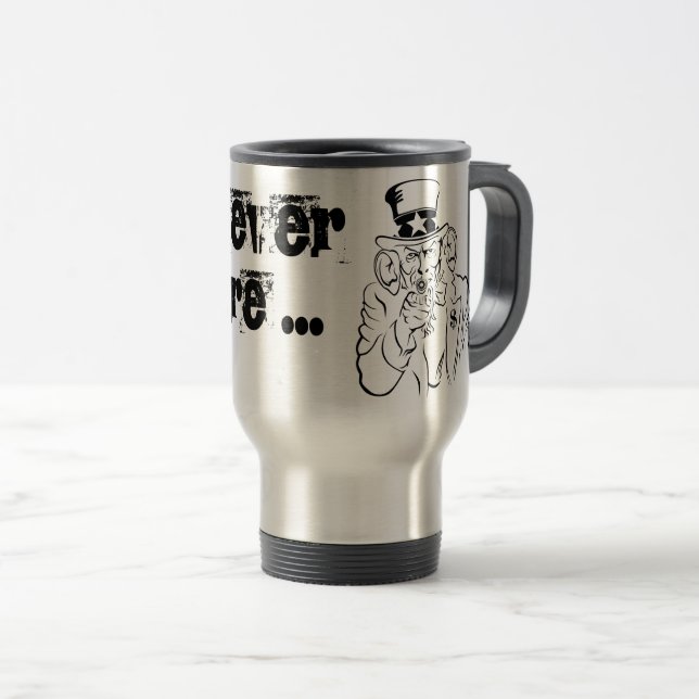 Tasse de voyage Oncle Sam (Devant droit)