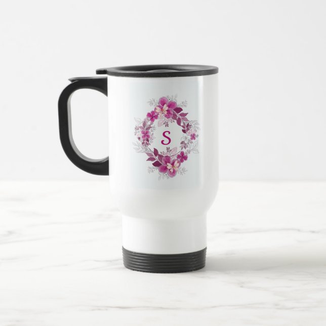 Tasse de voyage Papillon Floral (Gauche)