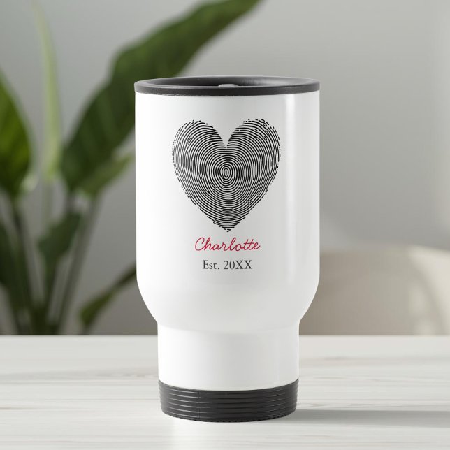 Tasse de voyage personnalisée avec empreinte digit (Créateur téléchargé)