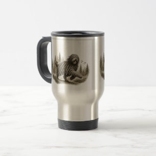 Tasse de voyage pour chien de berger bergamasque h