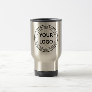 Tasse de voyage pour entreprise avec logo et texte