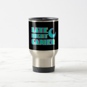 Tasse de voyage pour joueur Neon Glitch Gamer Sy