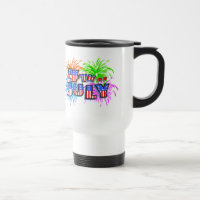 Tasse de voyage pour le feu d'artifice du 14 juill