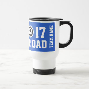 Tasse de voyage pour papa foot Nom d'équipe pers