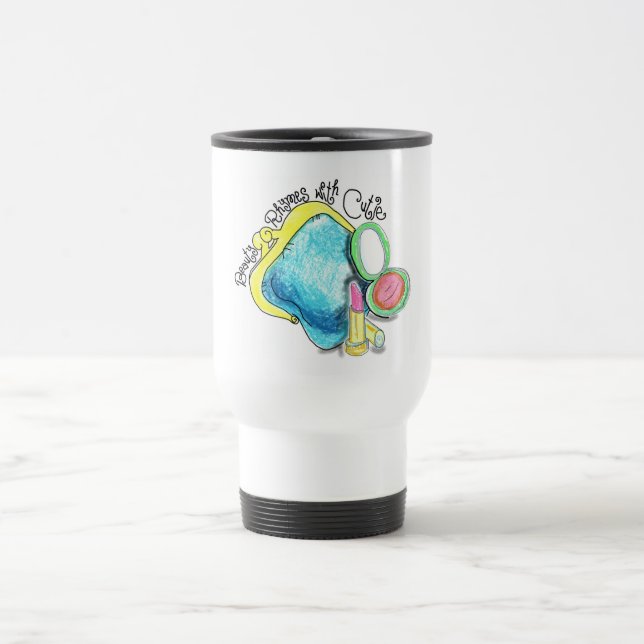 Tasse de voyage - rimes de beauté avec Cutie (Centre)
