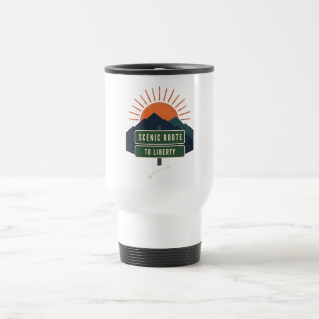 Tasse De Voyage Route Scénique Vers La Liberté (Centre)