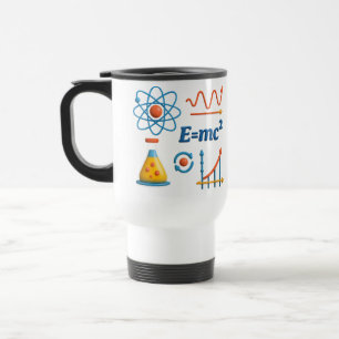 Tasse de voyage scientifique et physique colorée