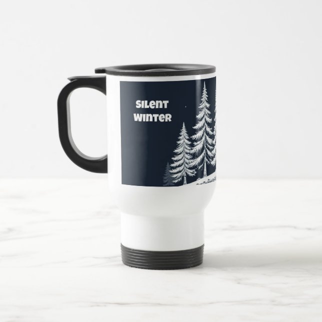 Tasse de voyage Silent Winter Beautiful Trees – 15 (Gauche)