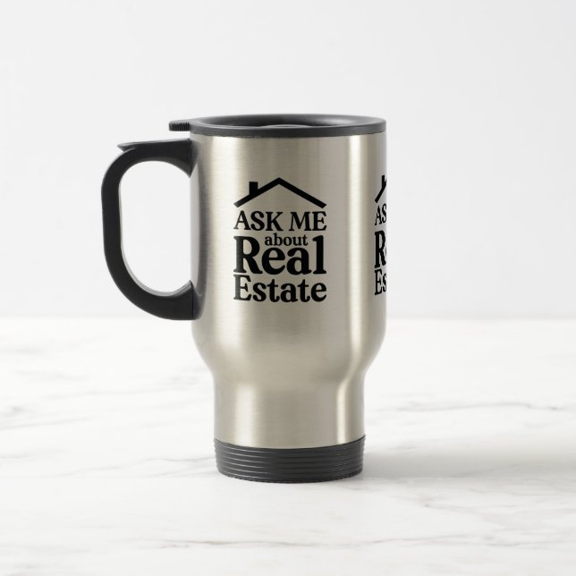 Tasse de voyage sur l'immobilier Demandez-moi (Gauche)