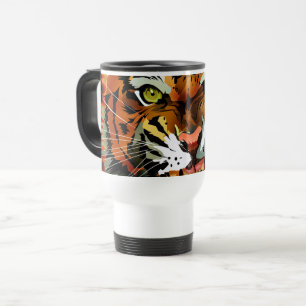 Tasse de voyage Tigre Rugissant Féroce Bold