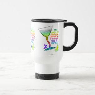 TASSE DE VOYAGE - VERRE À MOITIÉ PLEIN