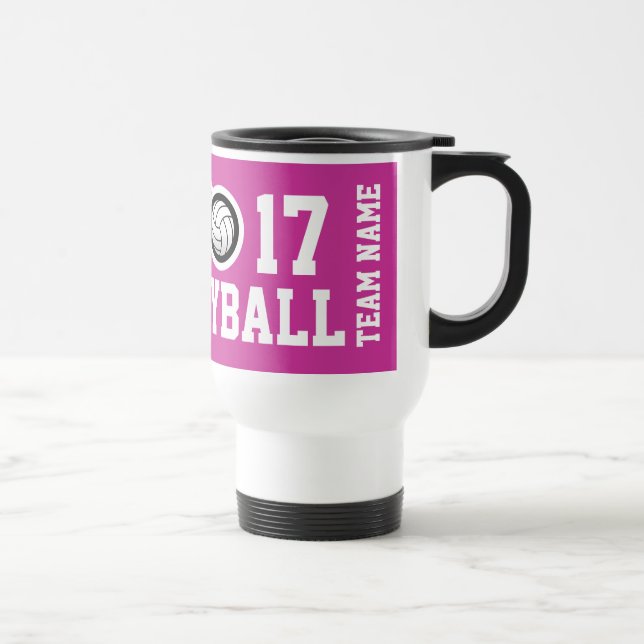 Tasse de voyage Volleyball personnalisable (Droite)