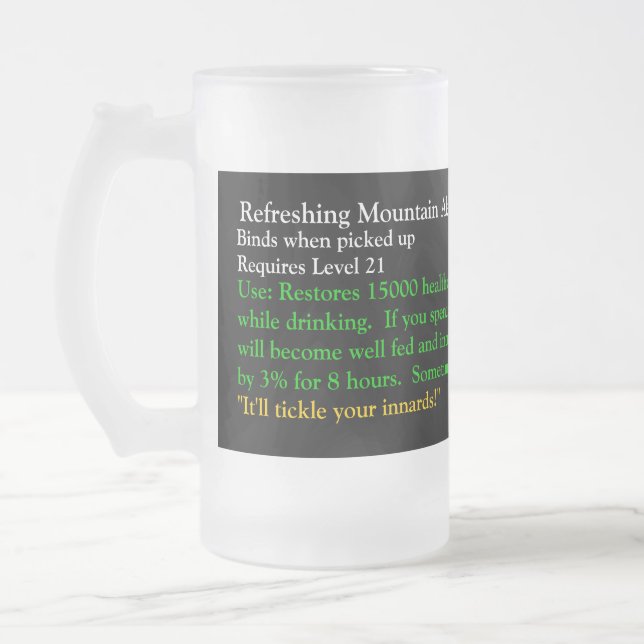 Tasse de Warcraft - bière anglaise régénératrice (Gauche)