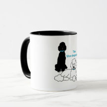 Tasse de Wonderpoodles avec la poignée colorée