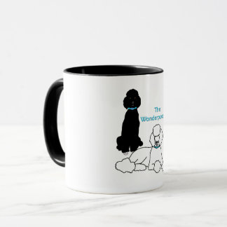 Tasse de Wonderpoodles avec la poignée colorée