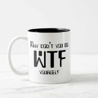 Tasse de WTF - b&w de deux tons