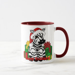 Tasse de zèbre de Noël