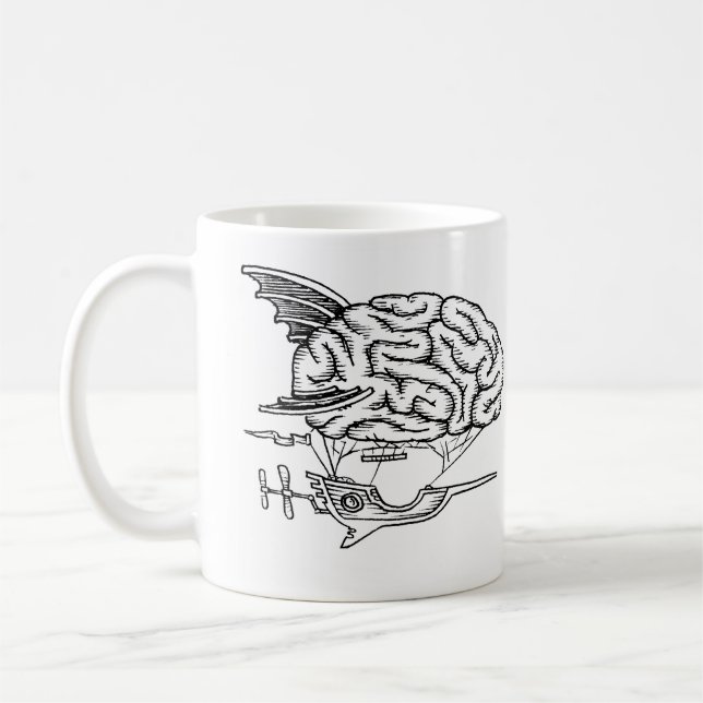 Tasse de zeppelin de cerveau (Gauche)