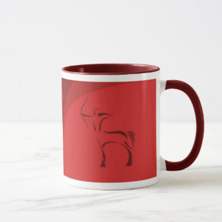 Tasse de zodiaque de Sagittaire (rouge foncé)