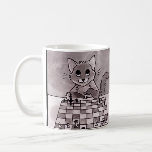 Tasse d'échecs de chat (Gauche)