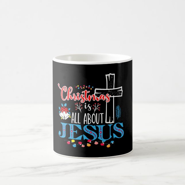 Tasse Déclarative Croix et Cloches de Noël (Centre)