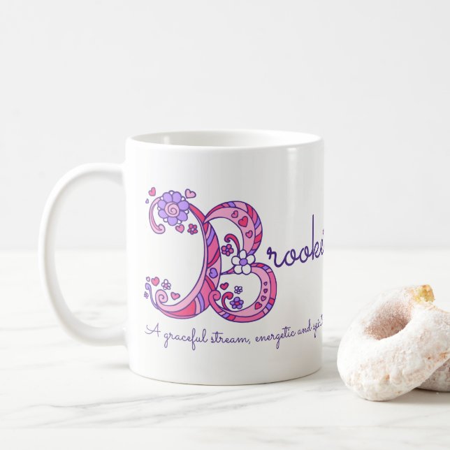 Tasse décorative de monogramme de la signification (Avec donut)
