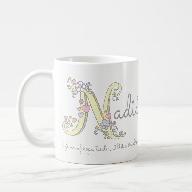 Tasse décorative de monogramme de la signification (Gauche)