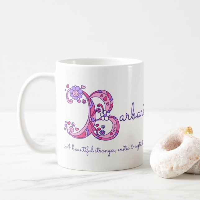 Tasse décorative de monogramme de la signification (Avec donut)