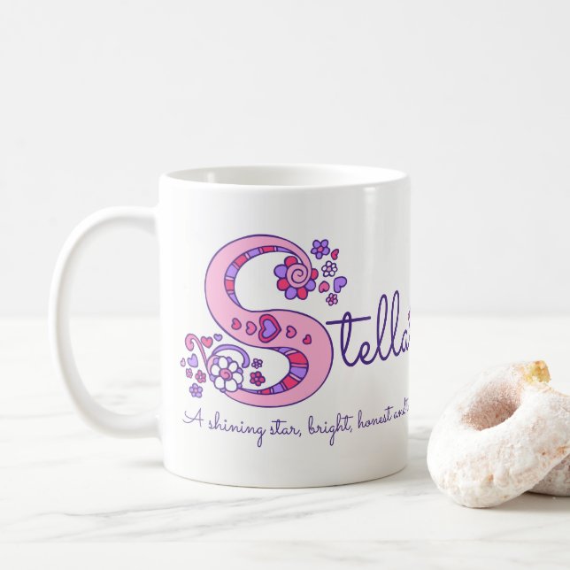 Tasse décorative de monogramme de la signification (Avec donut)