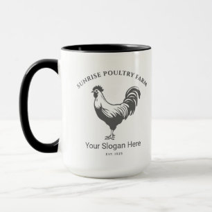 Tasse décorée de ferme à poulets