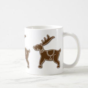 Tasse décorée de vacances de renne de pain d'ép