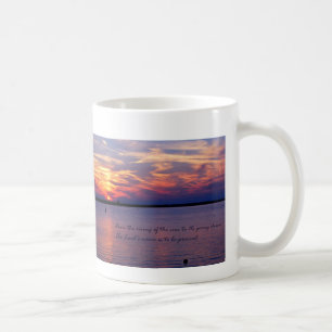 Tasse d'écriture sainte de lever de soleil