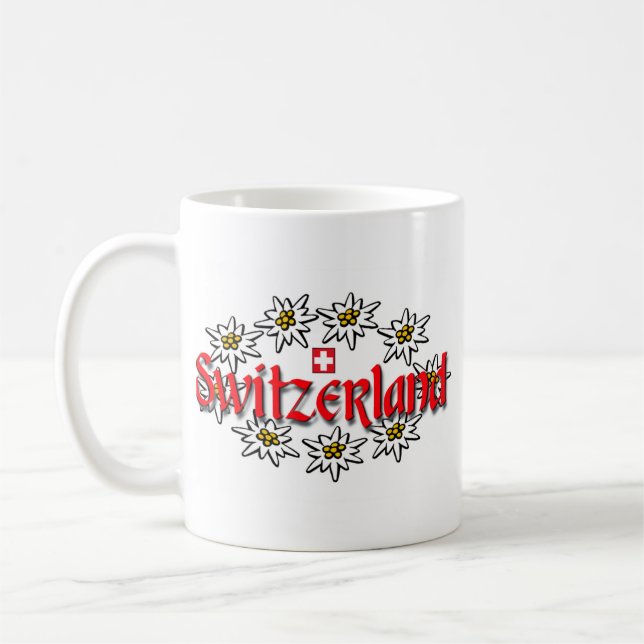 Tasse d'edelweiss de la Suisse (Gauche)