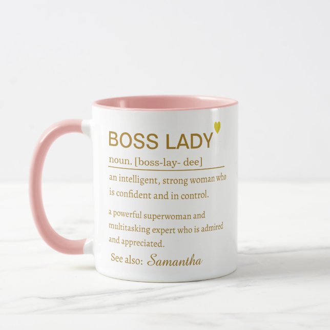 Tasse Définition de Femme Patronne Cadeau de Burea (Gauche)