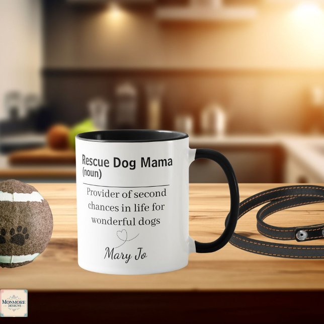Tasse Définition Maman Chien de Sauvetage (Créateur téléchargé)