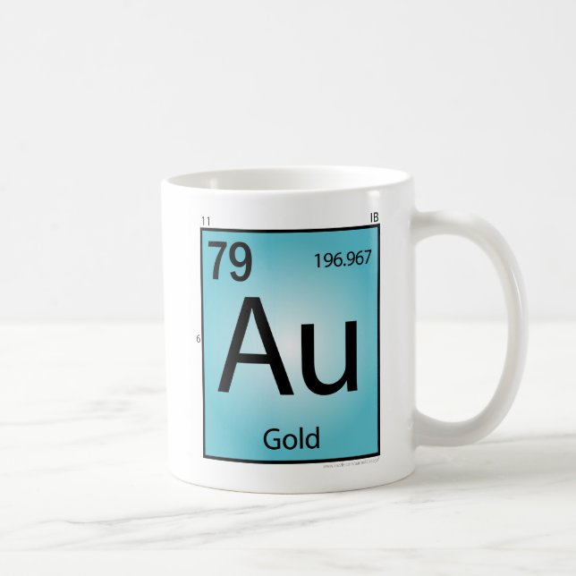 Tasse d'élément d'or (Au) (Droite)