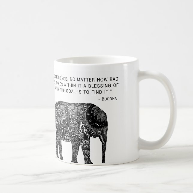 Tasse d'éléphant de Bouddha de sagesse (Droite)