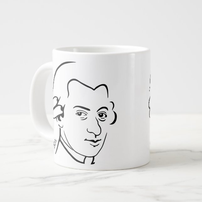 Tasse d'éléphant de Mozart -- 20oz. (Devant gauche)