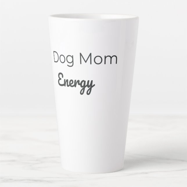 Tasse d'énergie de Maman Chien | Mug Lattee pour a (Devant)