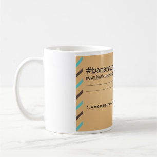 Tasse d'enveloppe de #bananagram de BANANES