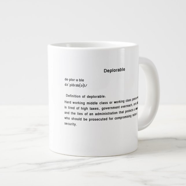 Tasse déplorable (Devant droit)