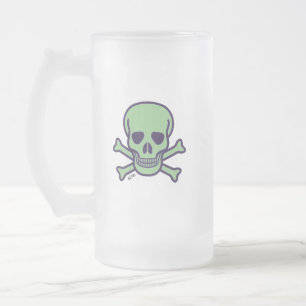 Tasse dépoli du crâne vert