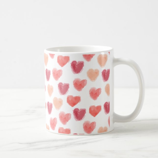 Tasse des coeurs | d'aquarelle (Droite)