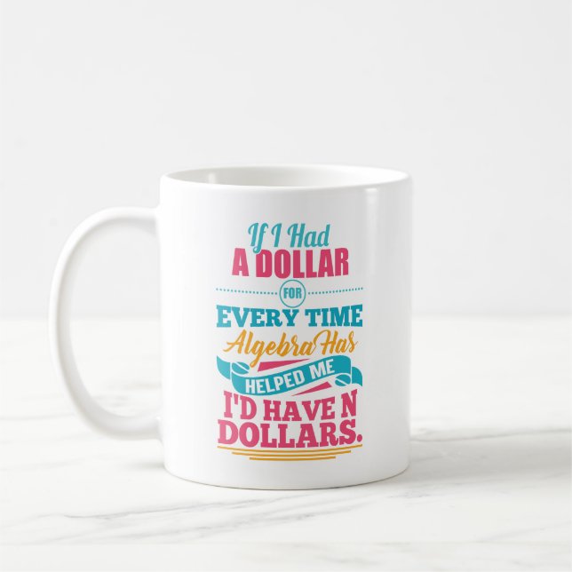 Tasse des dollars du calembour N d'équation (Gauche)