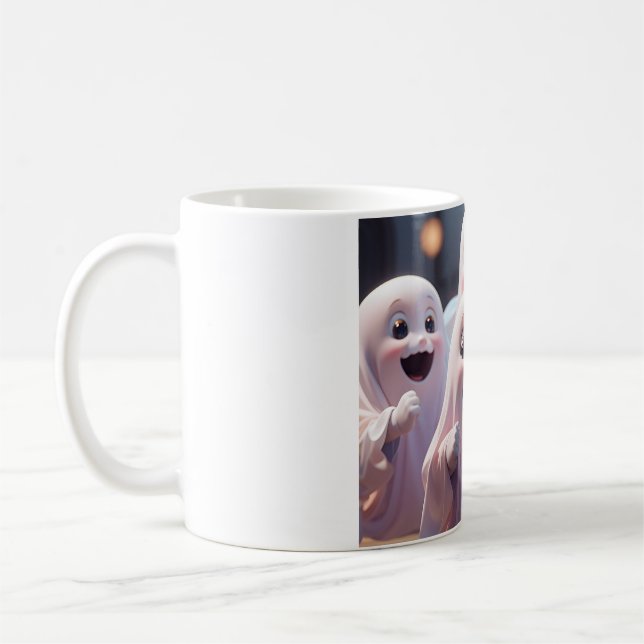 Tasse des Fantômes Joyeux Mignons - Ami Adorable d (Gauche)