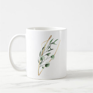 Tasse des initiales des fêtes d'hiver